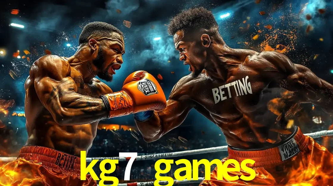 Dois boxeadores em uma luta intensa e explosiva, representando a adrenalina e as oportunidades de apostas em esportes de combate disponíveis na plataforma kg7 games.